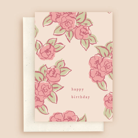 Happy Birthday Roses Greeting Card